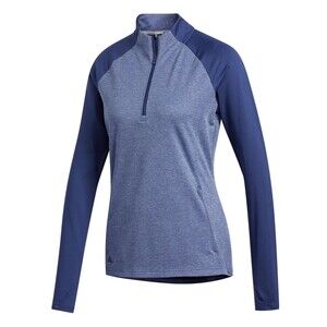 NEW Adidas Women's 1/2 Zip Heathered Golf Pullover Ft1541 Tech Small